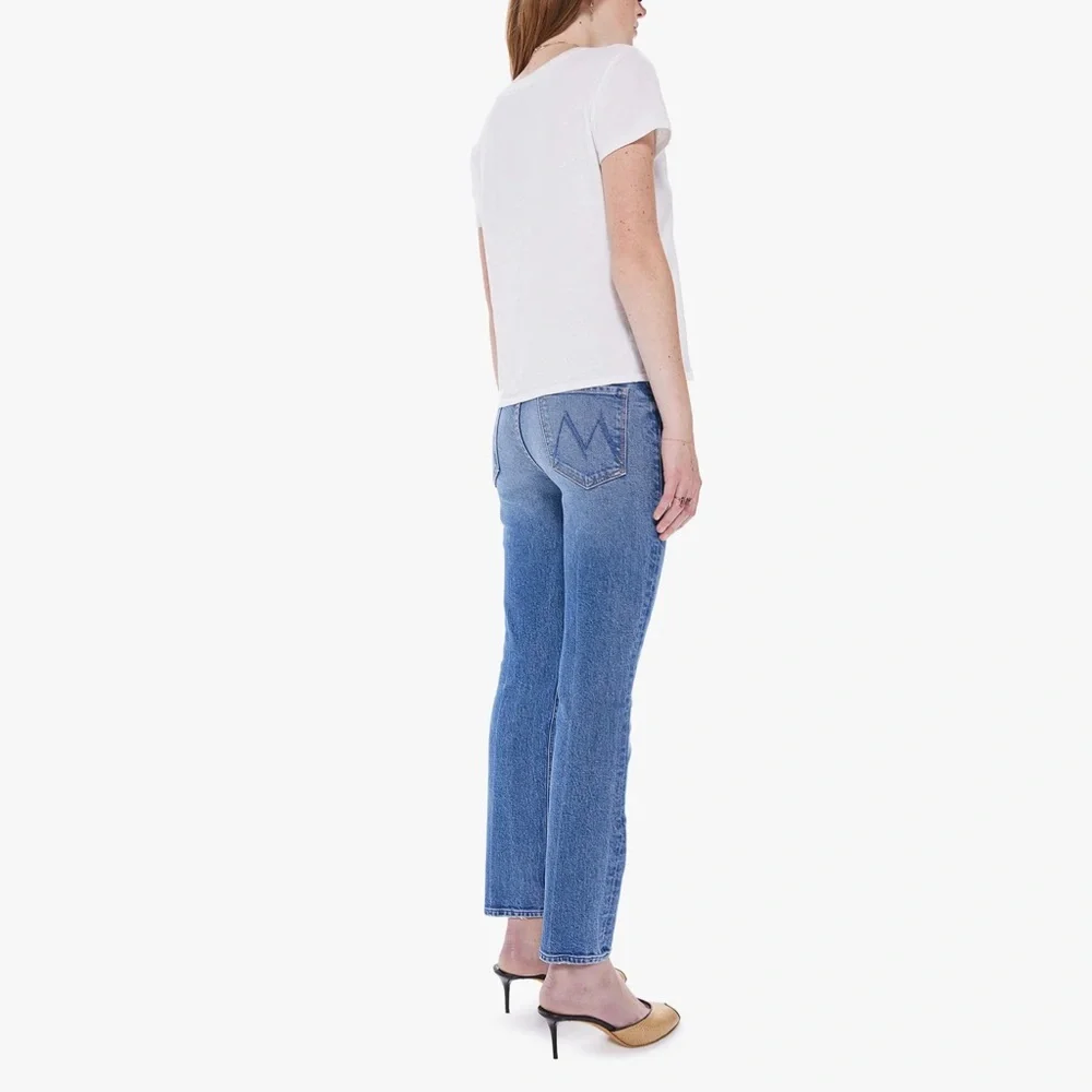MOTHER Blue Ankle Crop Jeans